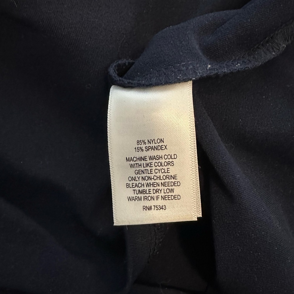 CYNTHIA ROWLEY High Neck/ Mock Neck Navy Blue Dress, Size 4 - Picture 7 of 8